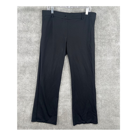 Betabrand Pants - Betabrand Dress Pant‎ Yoga Pants XL Black Pull On Straight Leg Workwear 34x30